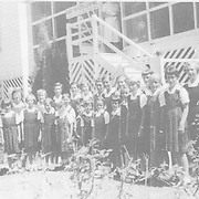 1957 Moree CWA Hostel Girls: visited by Sir John Northcott, Governor of New South Wales who visited and went through hostel